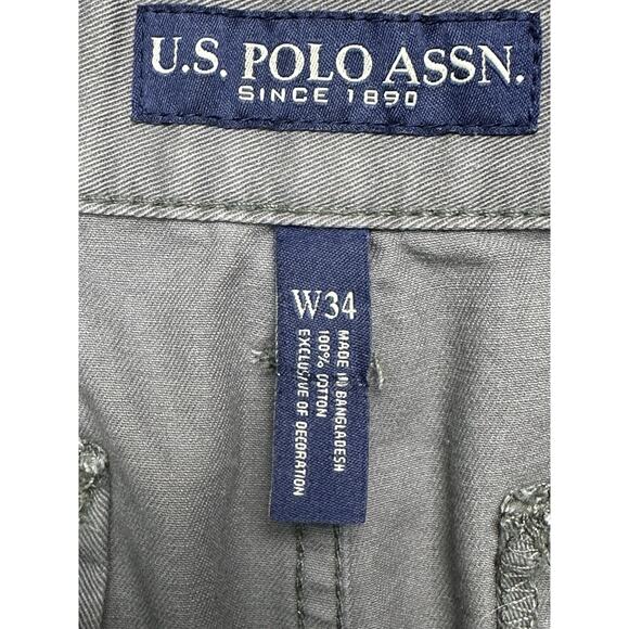 Polo Ralph Lauren Mens Cargo Gray Shorts Classic size 34 Heavy Cotton - Picture 6 of 13